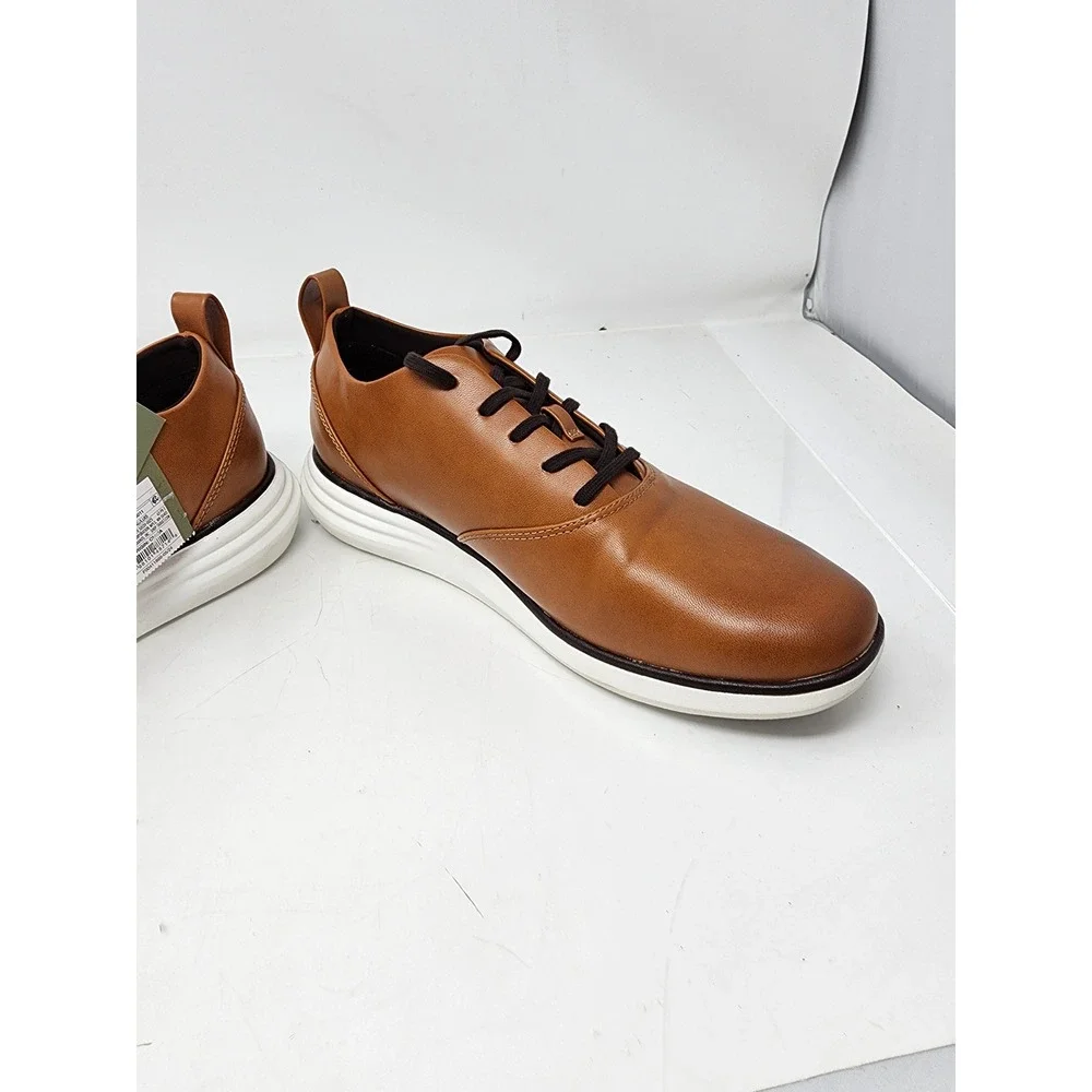 Goodfellow‎ & Co Mens Luis Hybrid Dress Shoes Cognac Brown Poly Blend Size 9